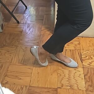 Suede grey flats